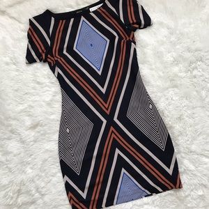 ARK & CO Geometric Retro Dress NWT XS/S
